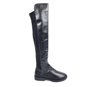 BLONDO Olivia Knee High Boots Waterproof Block Heel Horse Girl 8.5 Black Leather